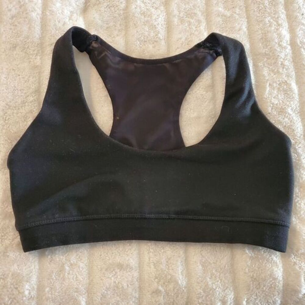 Bally Sports Bra Black Mesh Womens 32C 34B - Picture 1 of 5